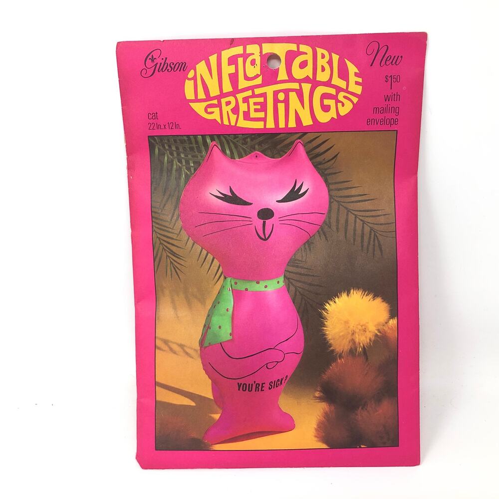 Gibson Inflatable Greetings - Cat Balloon Get‎ Well 22" x 12"